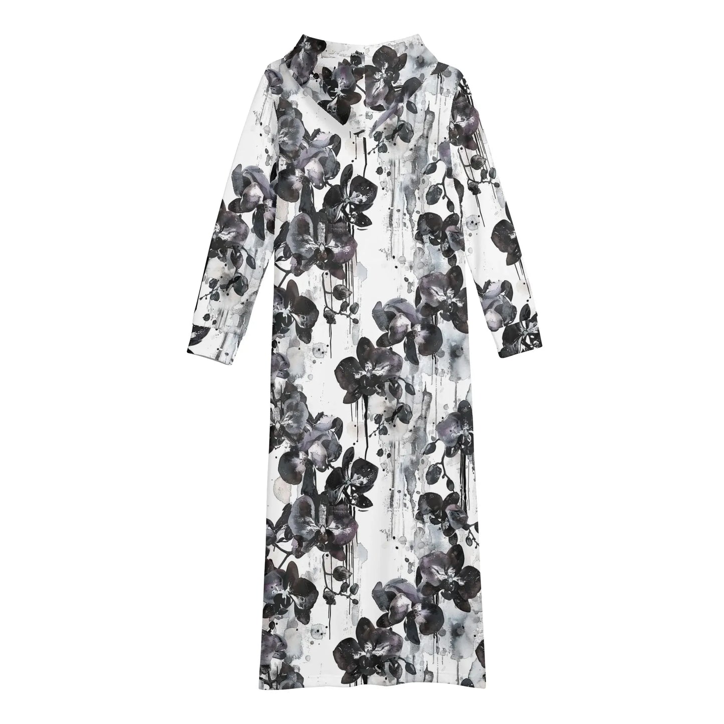 black-orchid-bequemes-leichtes-hoodie-kleid-hoodiekleid-jlr-design-30616 - JLR Design