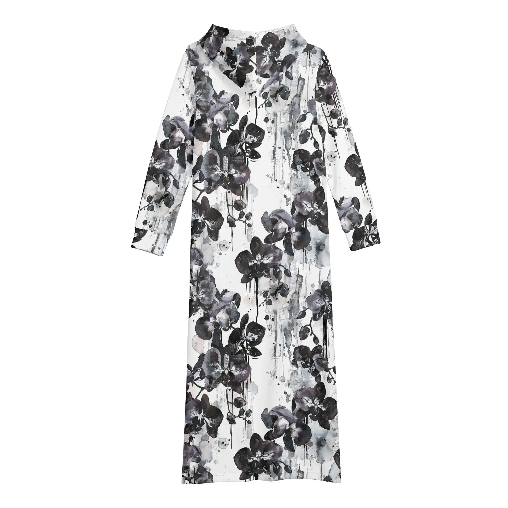 black-orchid-bequemes-leichtes-hoodie-kleid-hoodiekleid-jlr-design-30616 - JLR Design