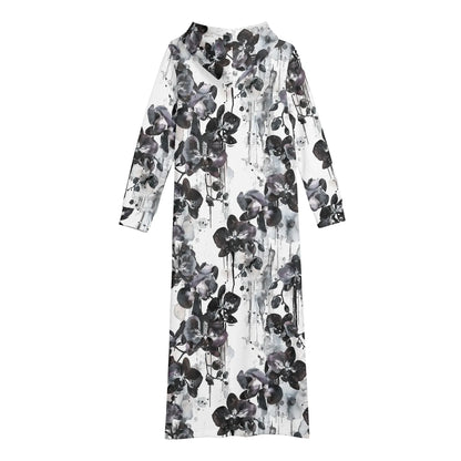 black-orchid-bequemes-leichtes-hoodie-kleid-hoodiekleid-jlr-design-30616 - JLR Design