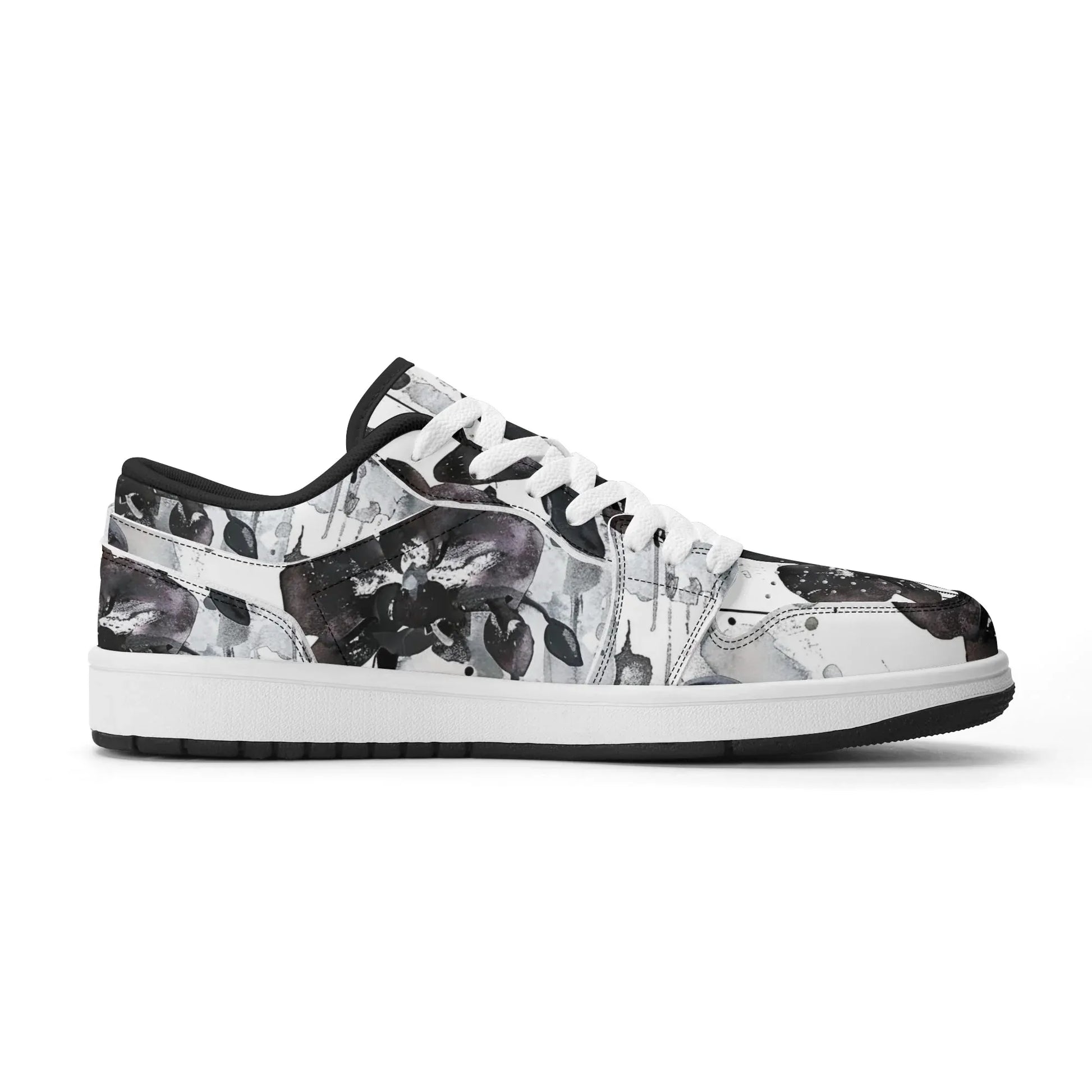 black-orchid-low-top-leder-sneaker-fur-damen-sneaker-jlr-design-23629 - JLR Design