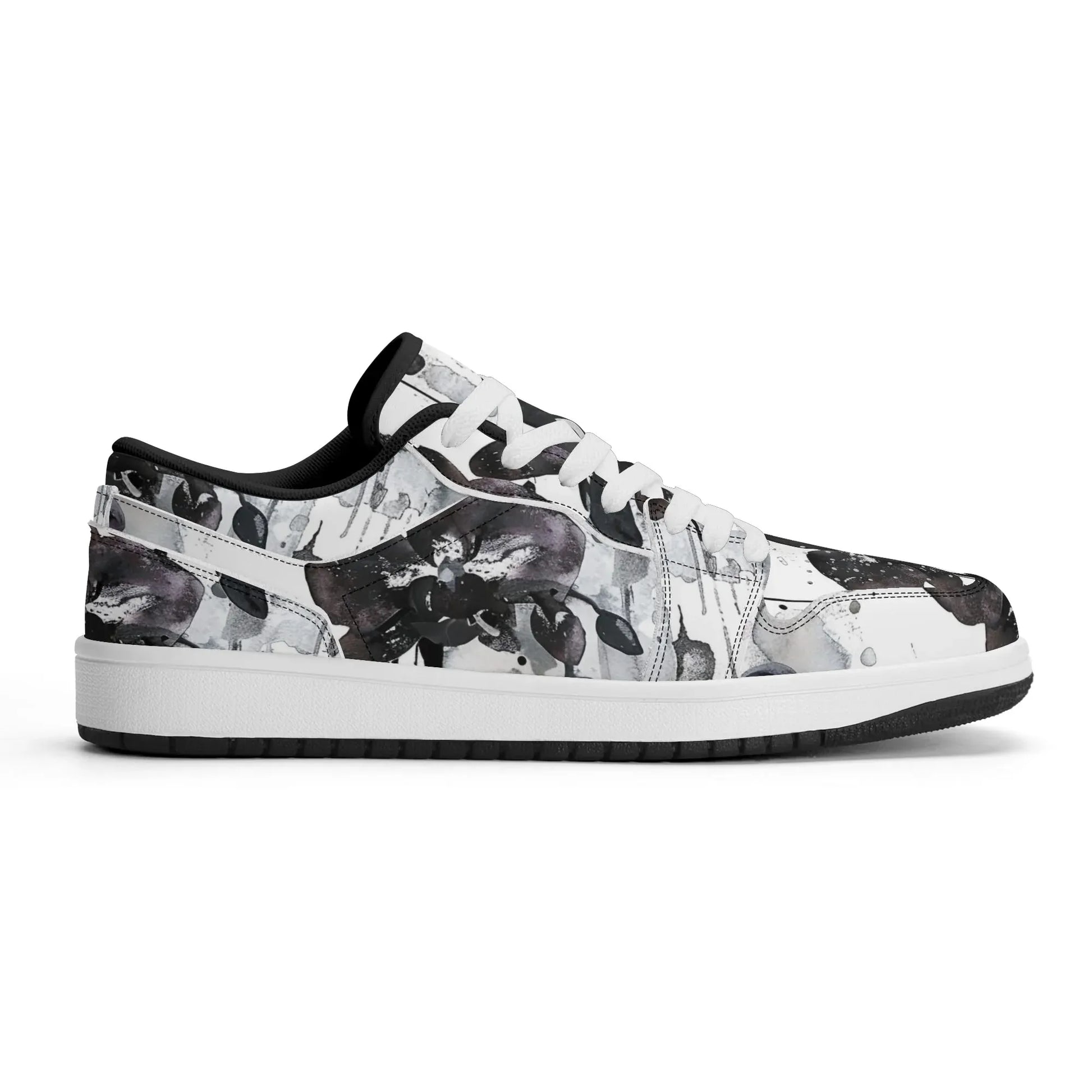 black-orchid-low-top-leder-sneaker-fur-damen-sneaker-jlr-design-87335 - JLR Design