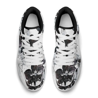 black-orchid-low-top-leder-sneaker-fur-damen-sneaker-jlr-design-71694 - JLR Design