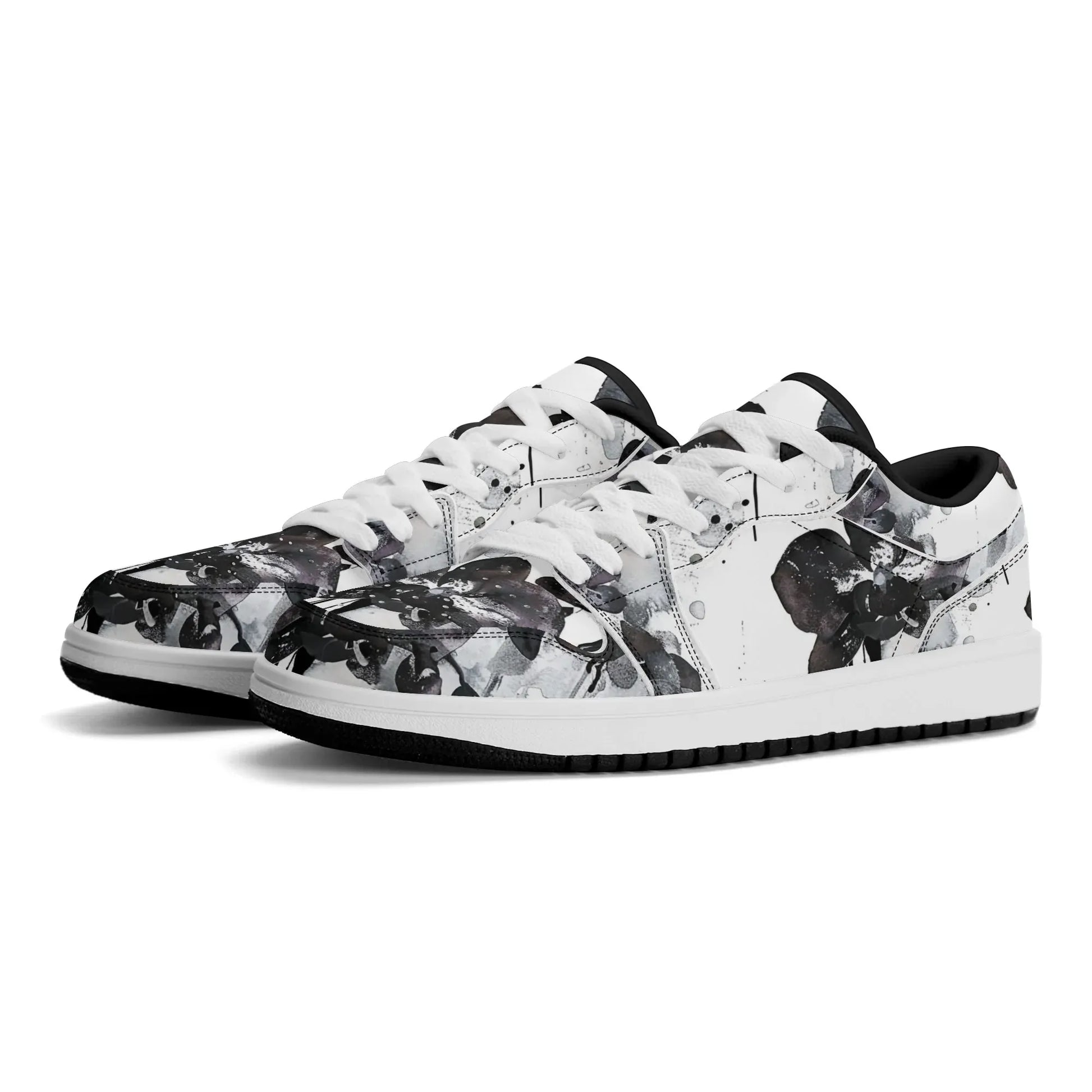 black-orchid-low-top-leder-sneaker-fur-damen-sneaker-jlr-design-66126 - JLR Design