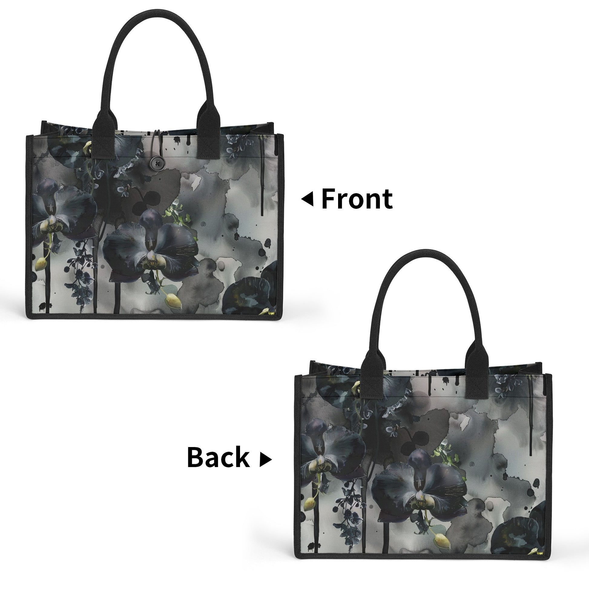 Black Orchid Premium Canvas Shopper Tasche Tragetasche JLR Design