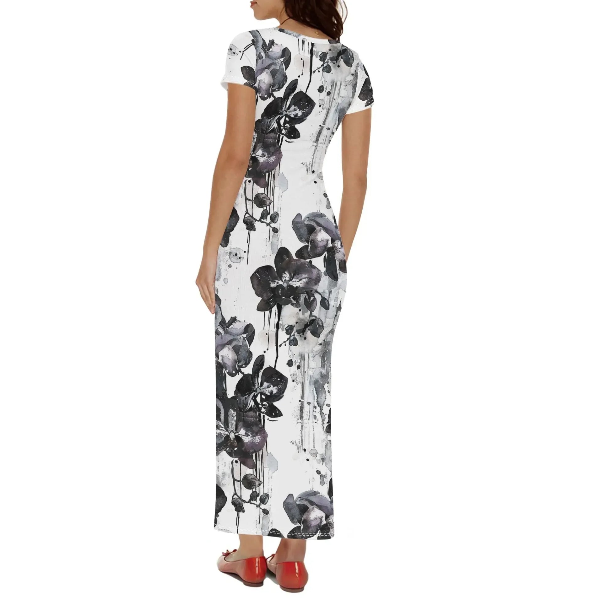 black-orchid-short-sleeve-long-dress-long-dress-jlr-design-67976 - JLR Design
