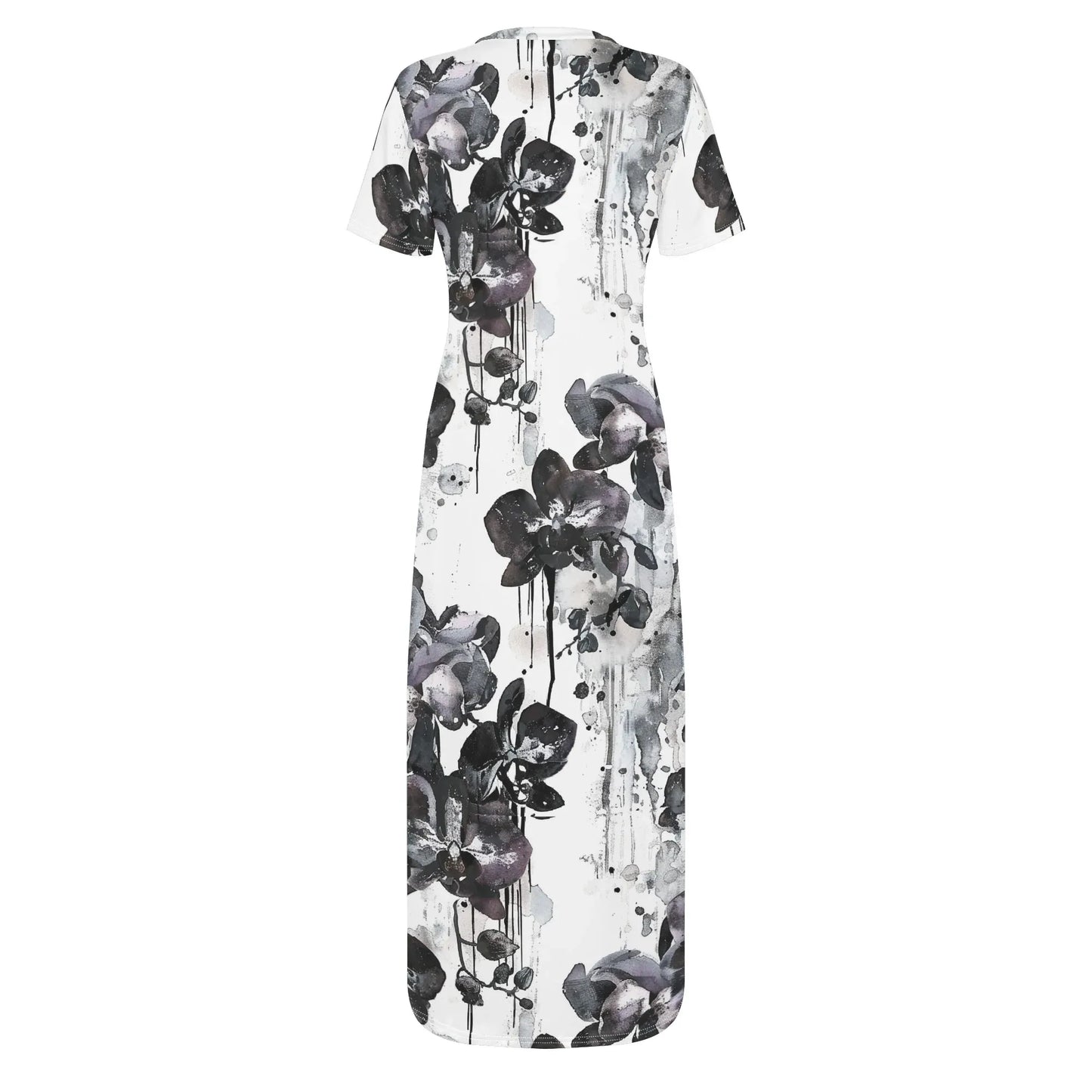 black-orchid-short-sleeve-long-dress-long-dress-jlr-design-90714 - JLR Design