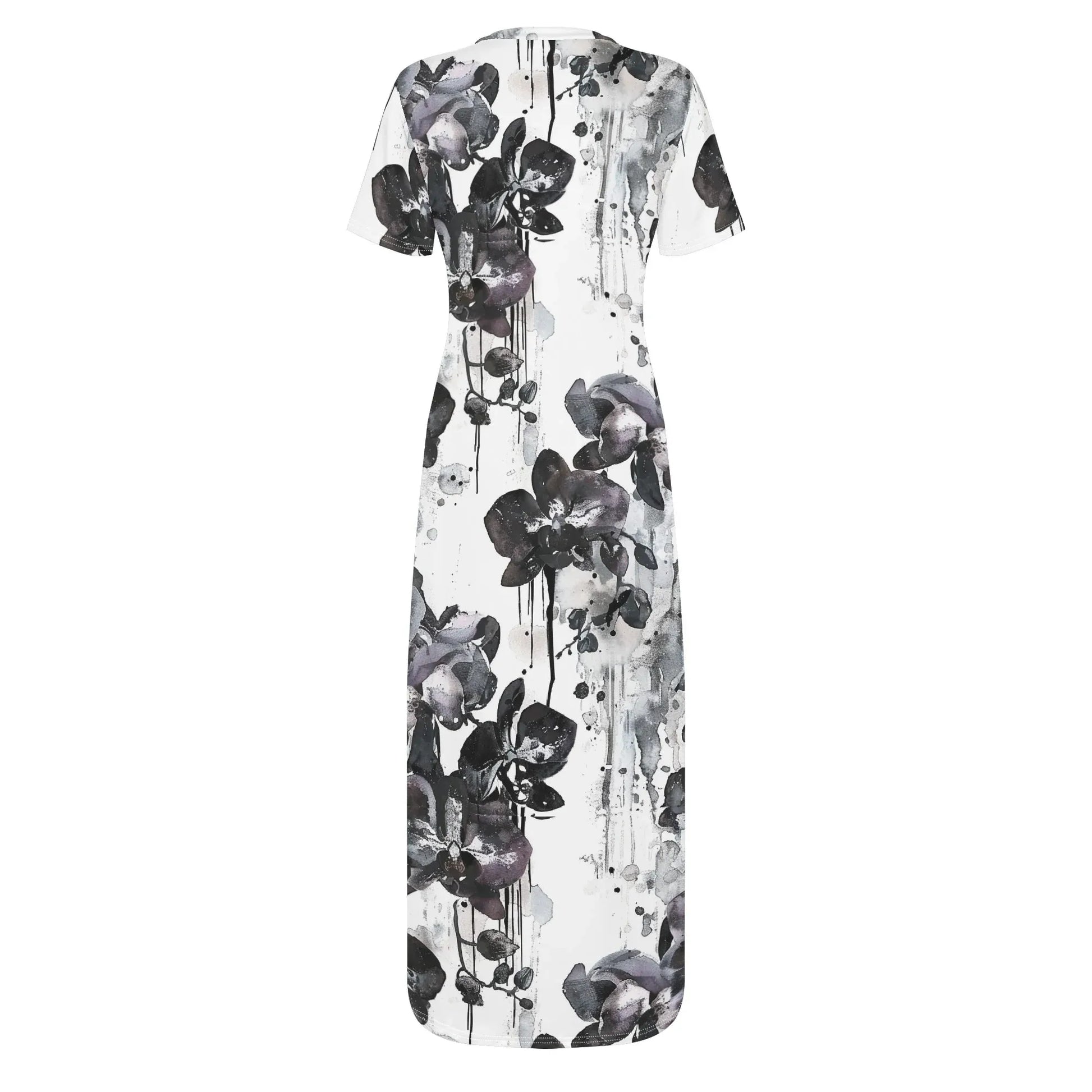 black-orchid-short-sleeve-long-dress-long-dress-jlr-design-90714 - JLR Design