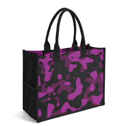 Black Pink Camouflage Canvas Shopper Tasche Einkaufstasche JLR Design