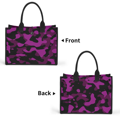 Black Pink Camouflage Canvas Shopper Tasche Einkaufstasche JLR Design