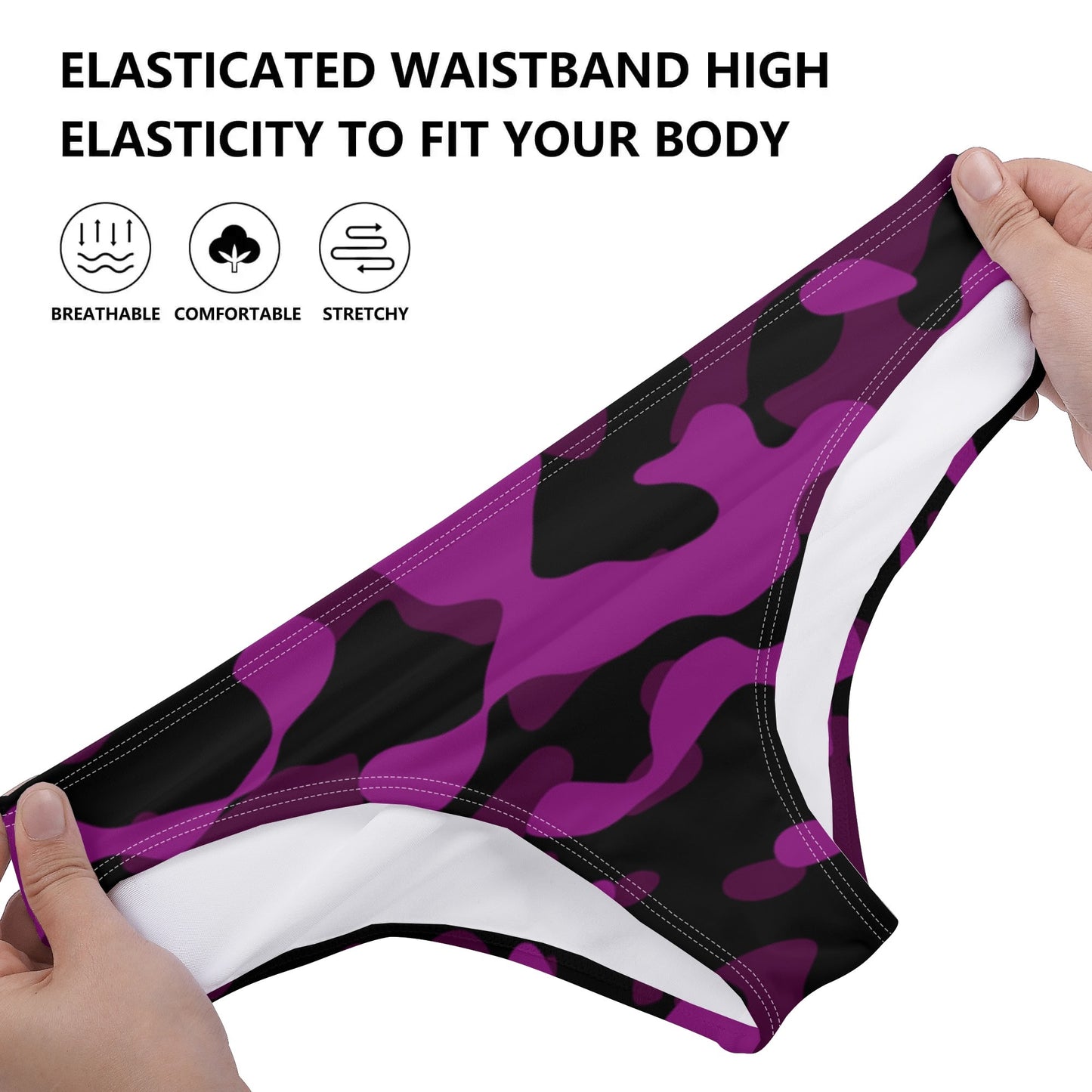 Black Pink Camouflage Damen Slip Damen Slip JLR Design