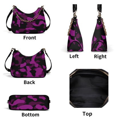 Black Pink Camouflage elegante Umhängetasche mit Kette Umhängetasche JLR Design