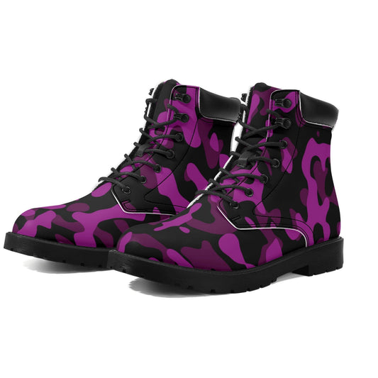 Black Pink Camouflage Ganzjahres Stiefel für Damen Lederstiefel 82.99 Black, Camouflage, Damen, Ganzjahres, Lederstiefel, Pink JLR Design