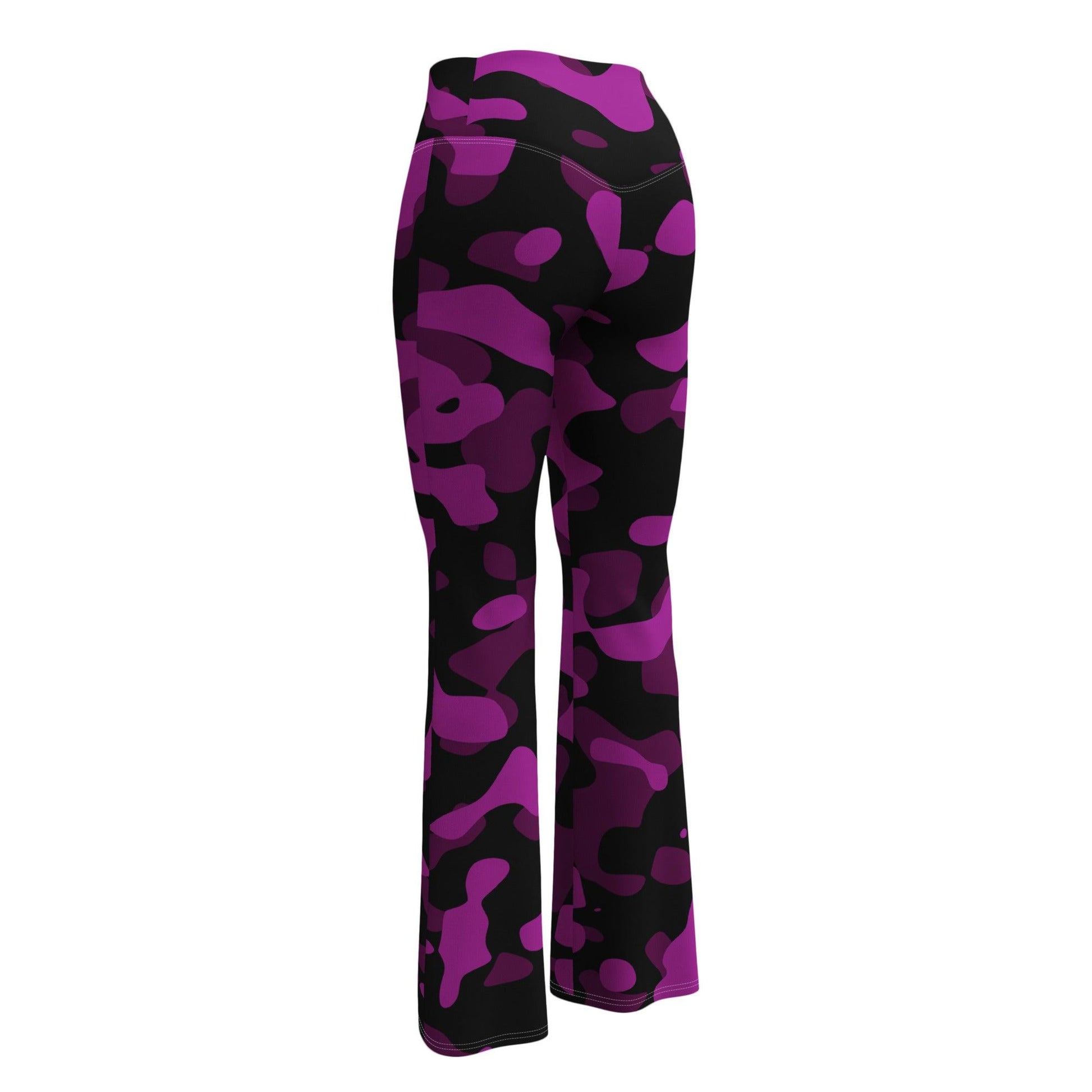 Black Pink Camouflage High Waist Flare Leggings Flare Leggings 69.99 Black, Camouflage, Flare, High, Leggings, Pink, Waist JLR Design