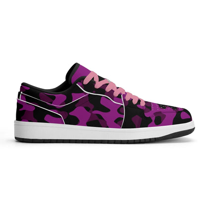 black-pink-camouflage-low-top-leder-sneaker-fur-damen-sneaker-jlr-design-70735 - JLR Design