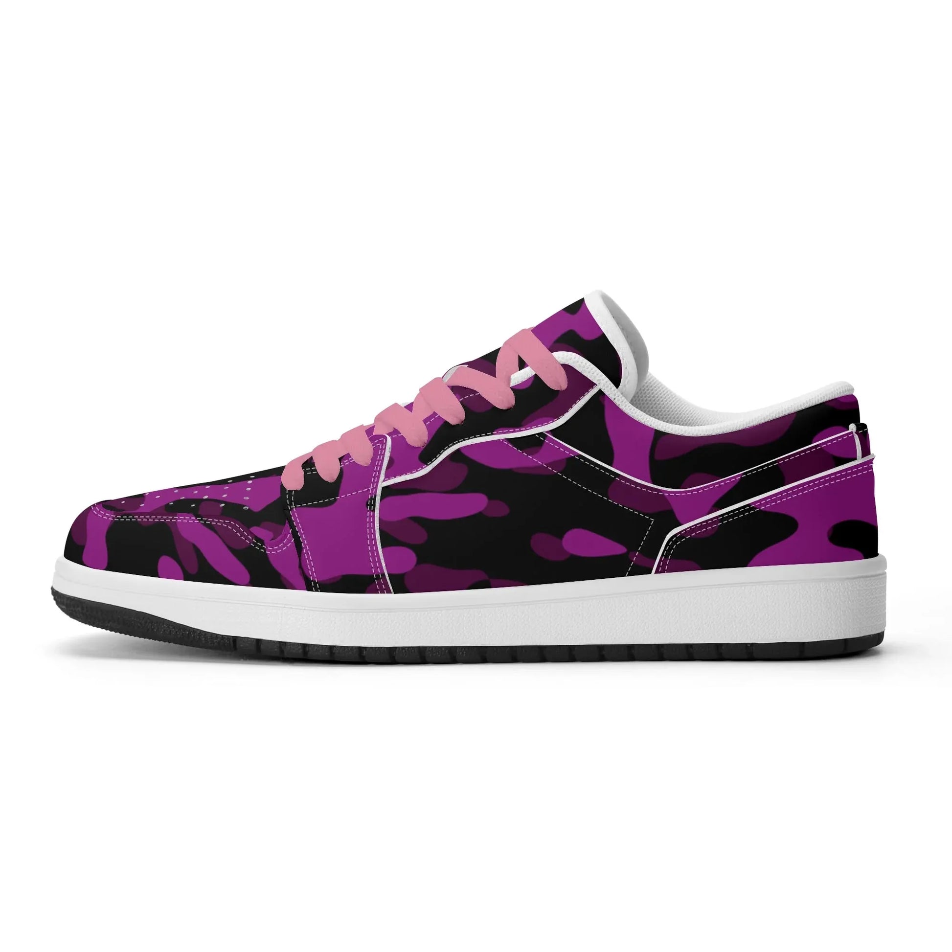black-pink-camouflage-low-top-leder-sneaker-fur-damen-sneaker-jlr-design-26762 - JLR Design