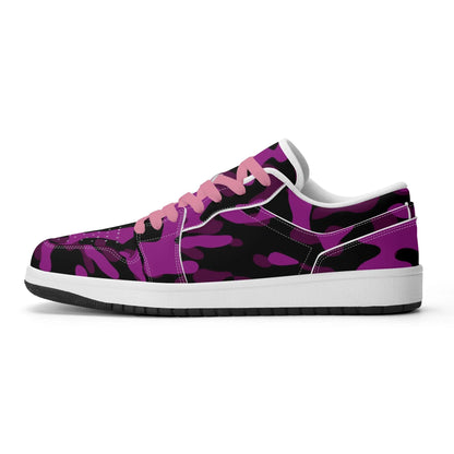black-pink-camouflage-low-top-leder-sneaker-fur-damen-sneaker-jlr-design-26762 - JLR Design