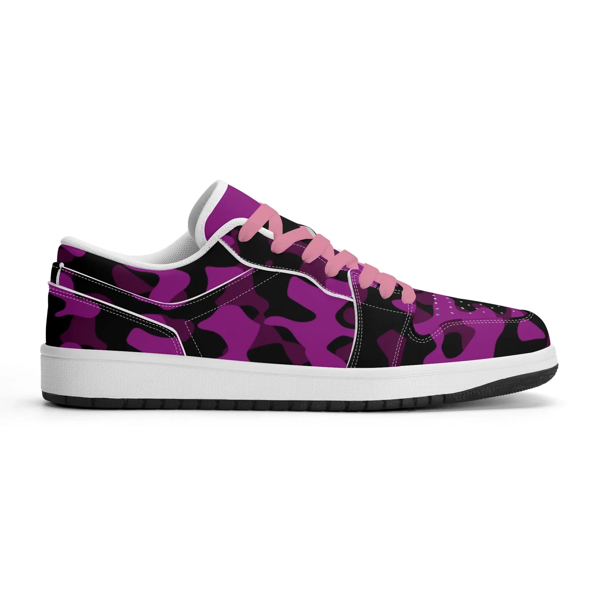 black-pink-camouflage-low-top-leder-sneaker-fur-damen-sneaker-jlr-design-84776 - JLR Design