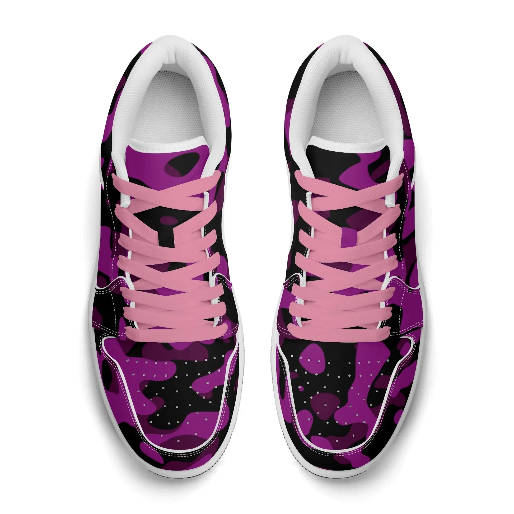 black-pink-camouflage-low-top-leder-sneaker-fur-damen-sneaker-jlr-design-48500 - JLR Design