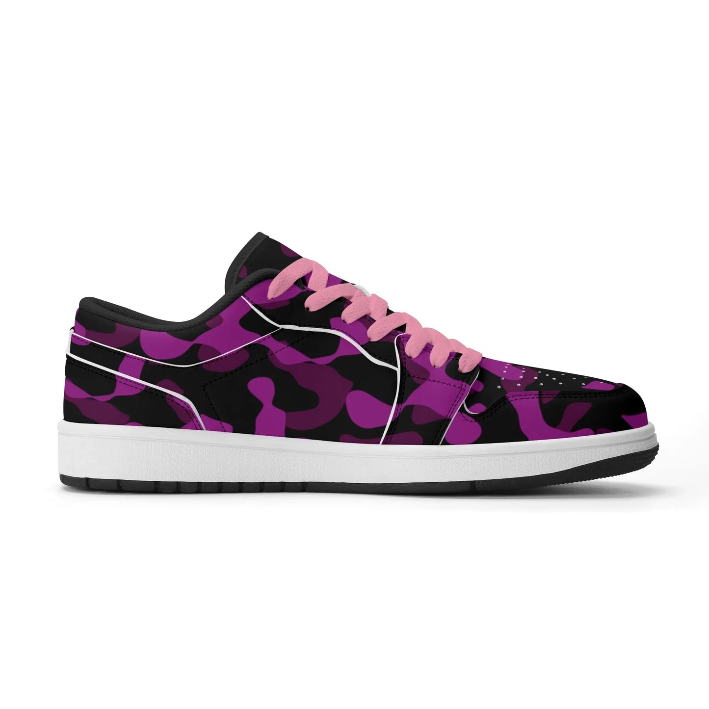black-pink-camouflage-low-top-leder-sneaker-fur-herren-sneaker-jlr-design-50369 - JLR Design