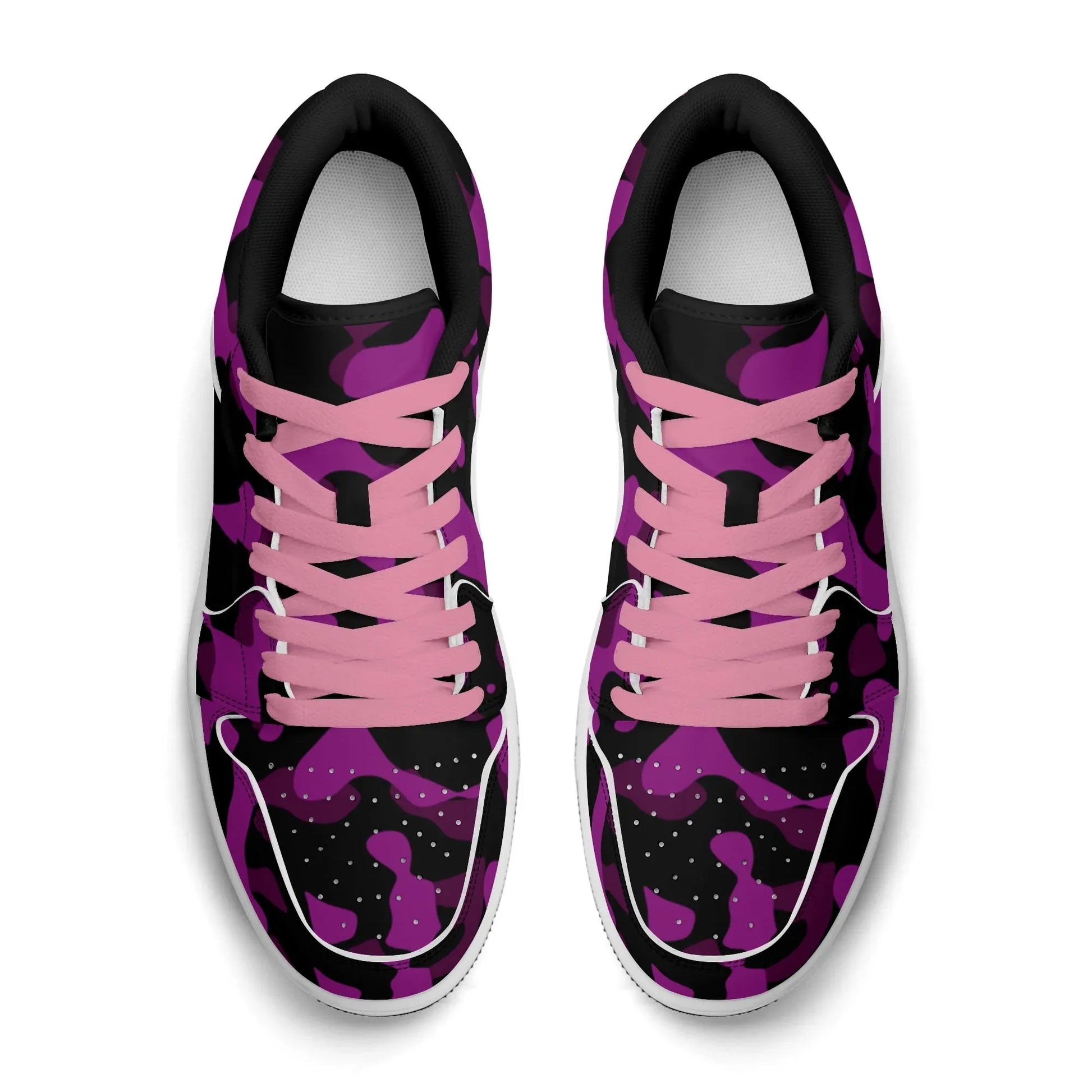 black-pink-camouflage-low-top-leder-sneaker-fur-herren-sneaker-jlr-design-68078 - JLR Design