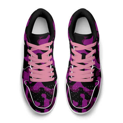 black-pink-camouflage-low-top-leder-sneaker-fur-herren-sneaker-jlr-design-68078 - JLR Design