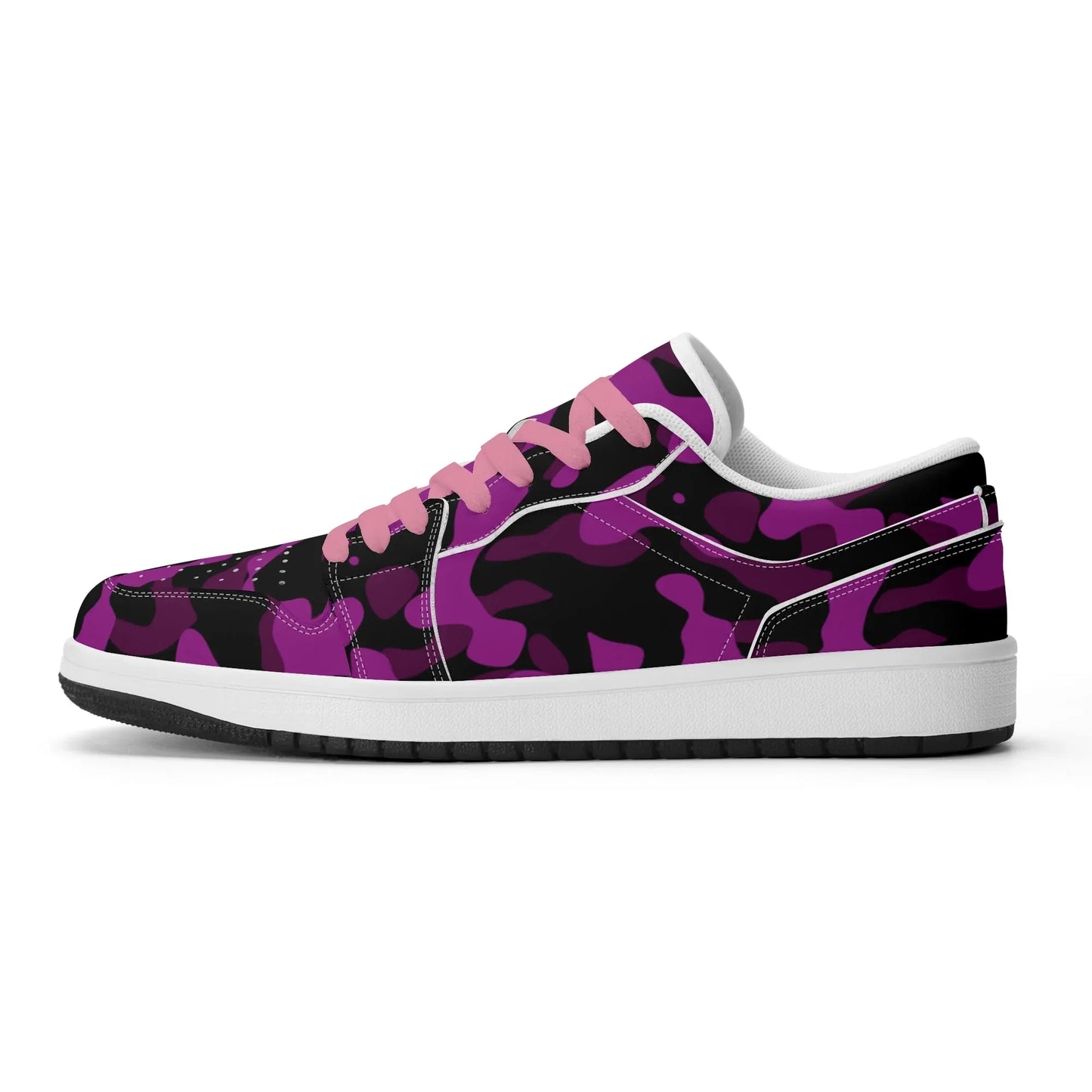black-pink-camouflage-low-top-leder-sneaker-fur-herren-sneaker-jlr-design-87420 - JLR Design