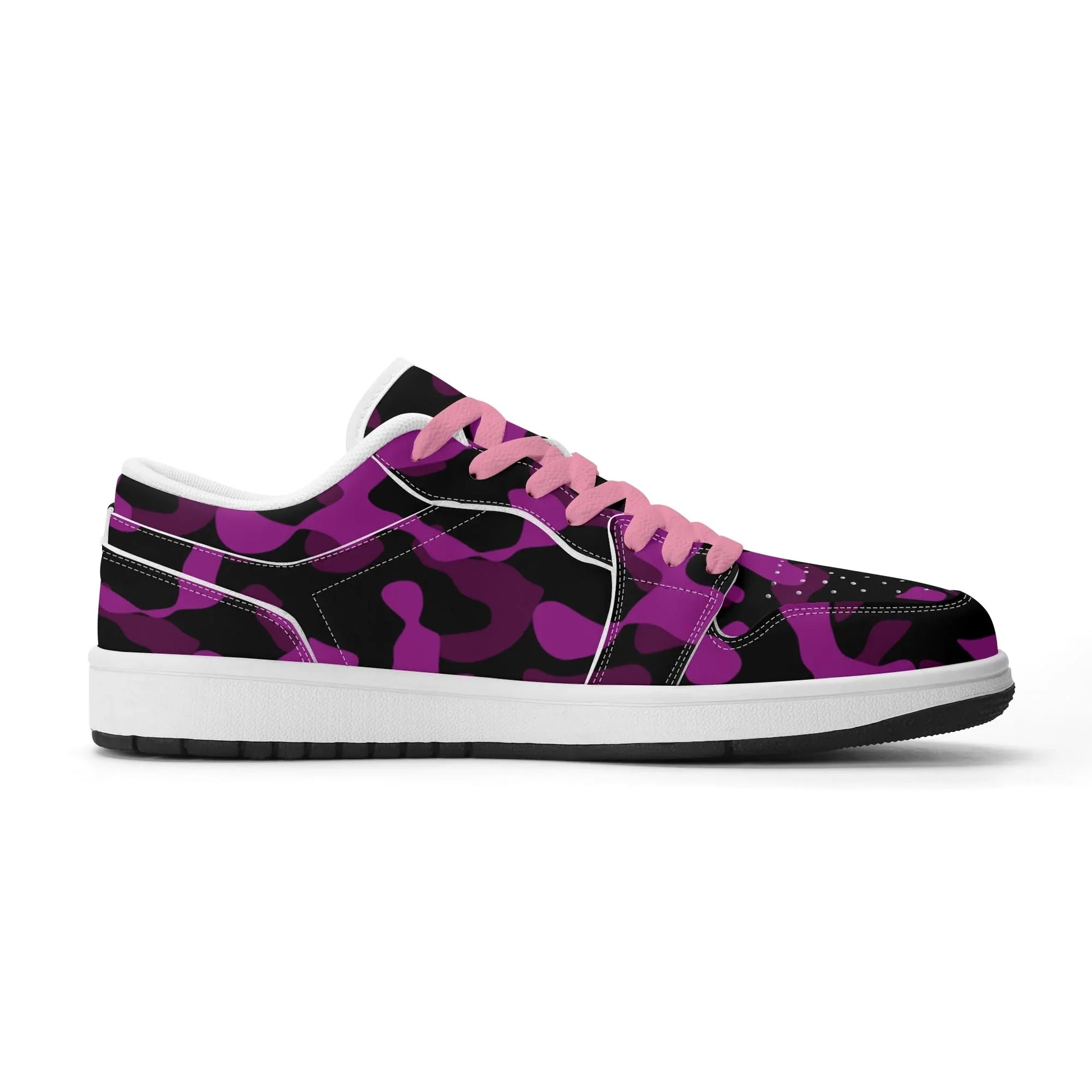 black-pink-camouflage-low-top-leder-sneaker-fur-herren-sneaker-jlr-design-16164 - JLR Design