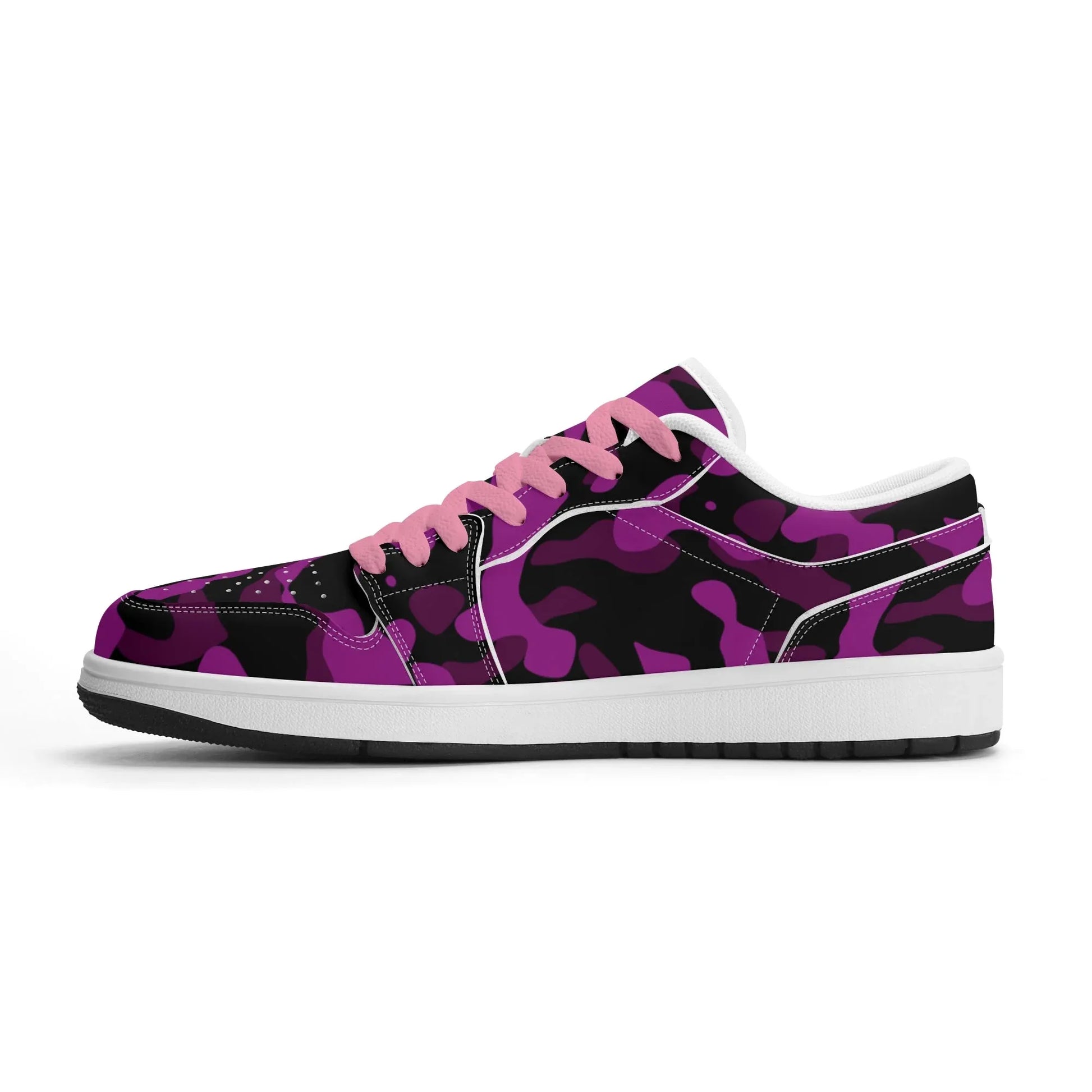 black-pink-camouflage-low-top-leder-sneaker-fur-herren-sneaker-jlr-design-83052 - JLR Design