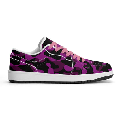 black-pink-camouflage-low-top-leder-sneaker-fur-herren-sneaker-jlr-design-64758 - JLR Design