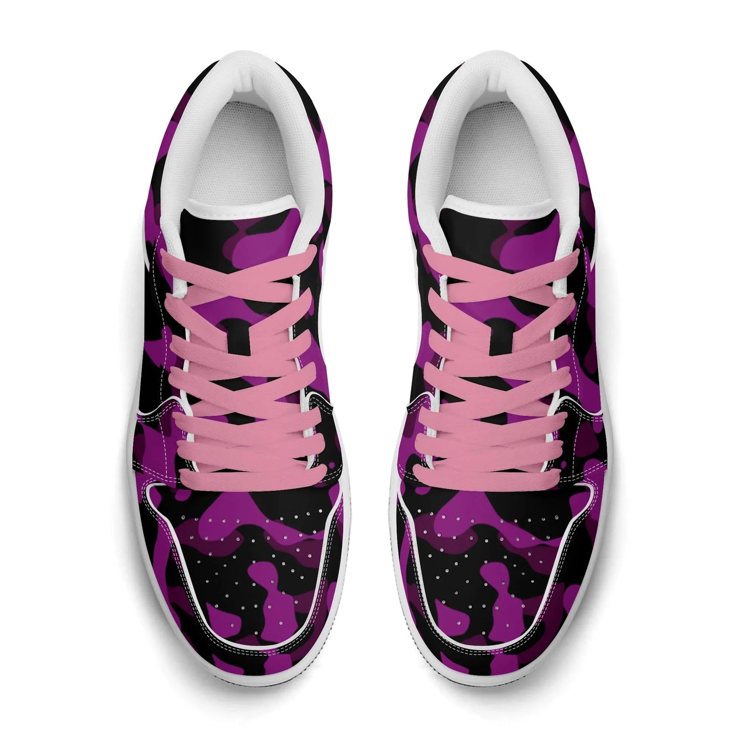 black-pink-camouflage-low-top-leder-sneaker-fur-herren-sneaker-jlr-design-81791 - JLR Design