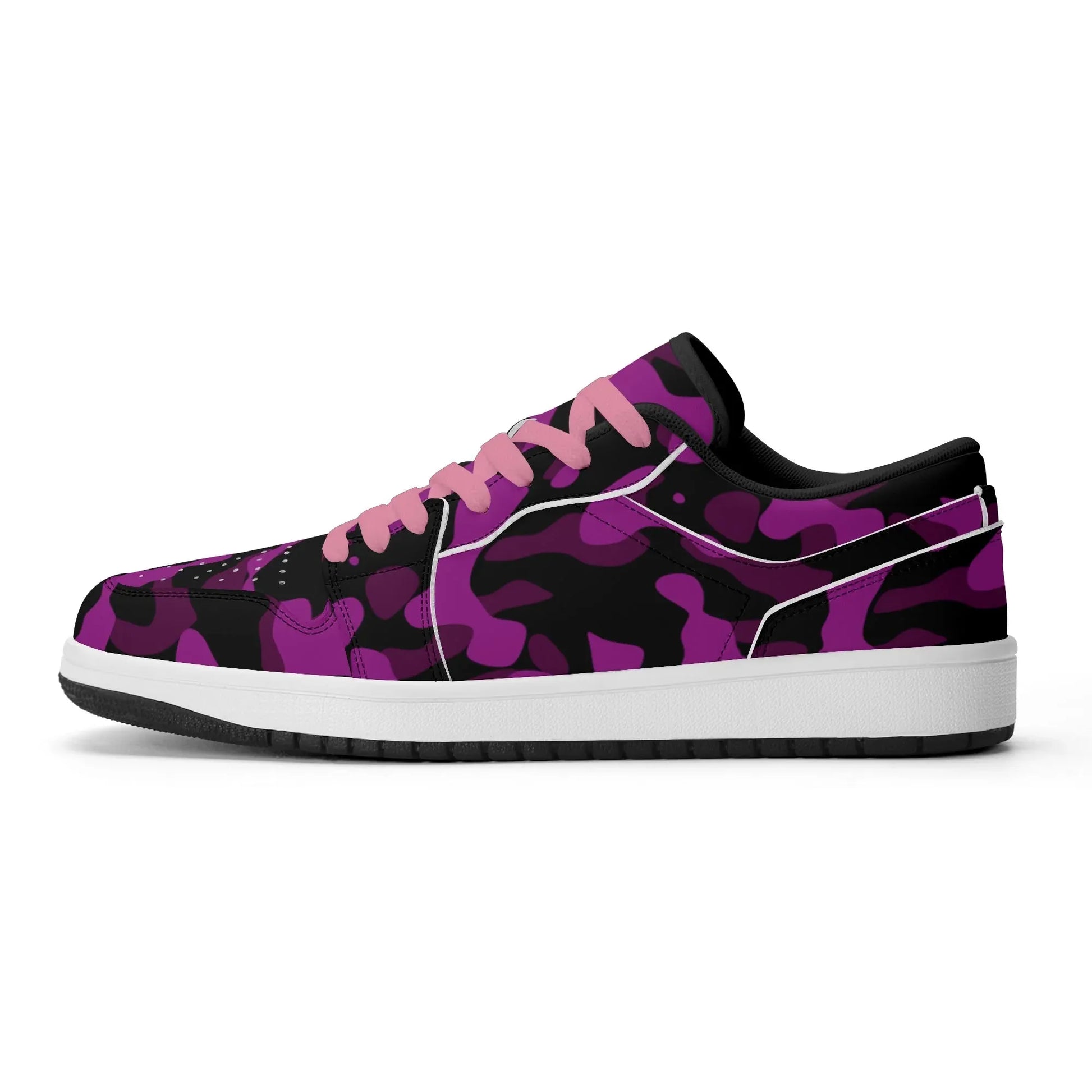 black-pink-camouflage-low-top-leder-sneaker-fur-herren-sneaker-jlr-design-40990 - JLR Design