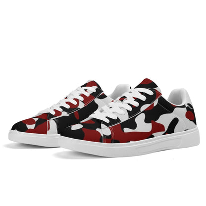 Black Red White Camouflage Low Top Leather Sneaker Low Top Sneaker 83.99 Black, Camouflage, Leather, Low, red, Sneaker, Top JLR Design