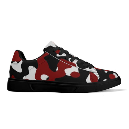 Black Red White Camouflage Low Top Leather Sneaker Low Top Sneaker 83.99 Black, Camouflage, Leather, Low, red, Sneaker, Top JLR Design