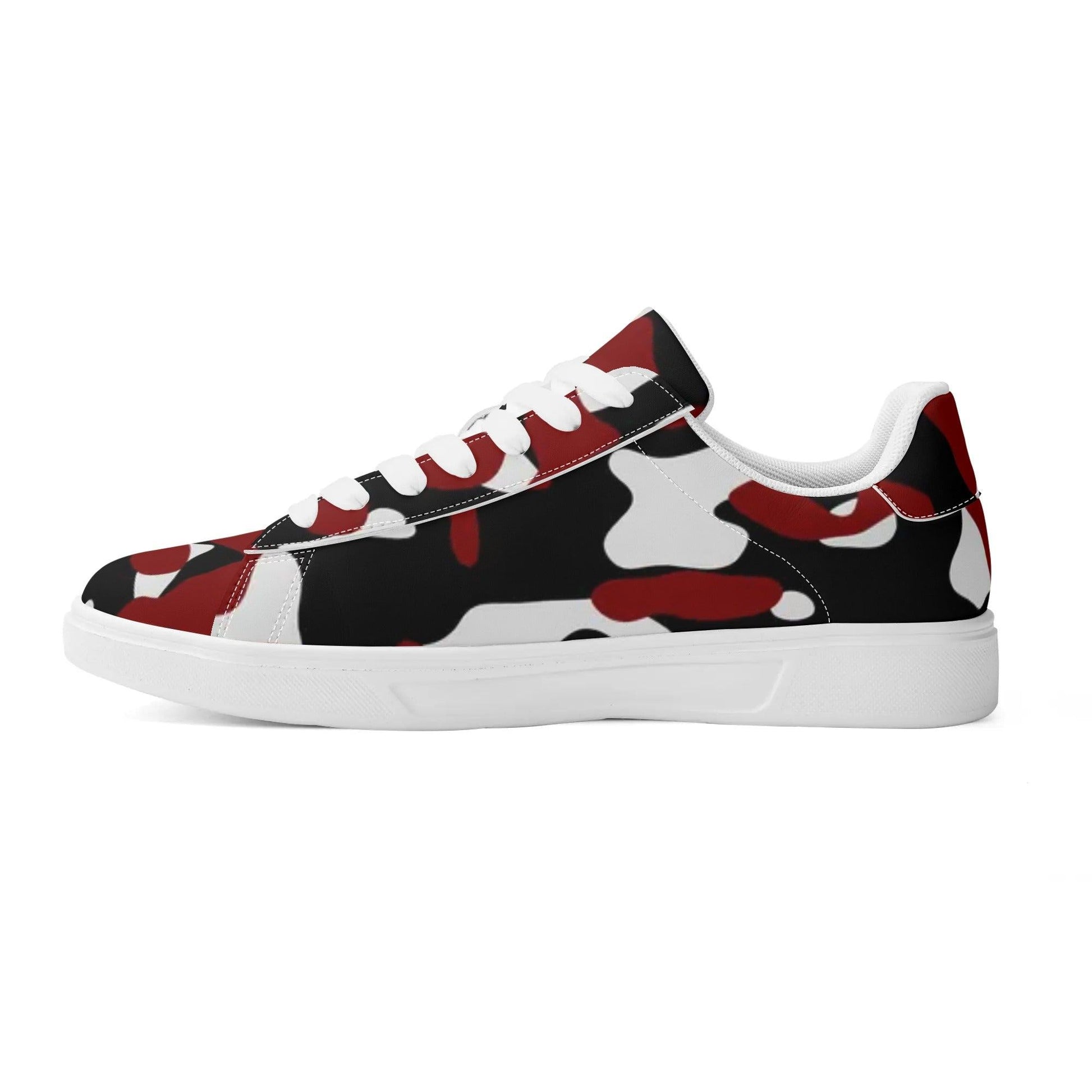 Black Red White Camouflage Low Top Leather Sneaker Low Top Sneaker 83.99 Black, Camouflage, Leather, Low, red, Sneaker, Top JLR Design