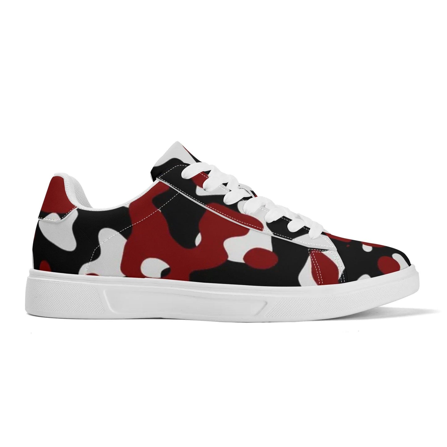 Black Red White Camouflage Low Top Leather Sneaker Low Top Sneaker 83.99 Black, Camouflage, Leather, Low, red, Sneaker, Top JLR Design