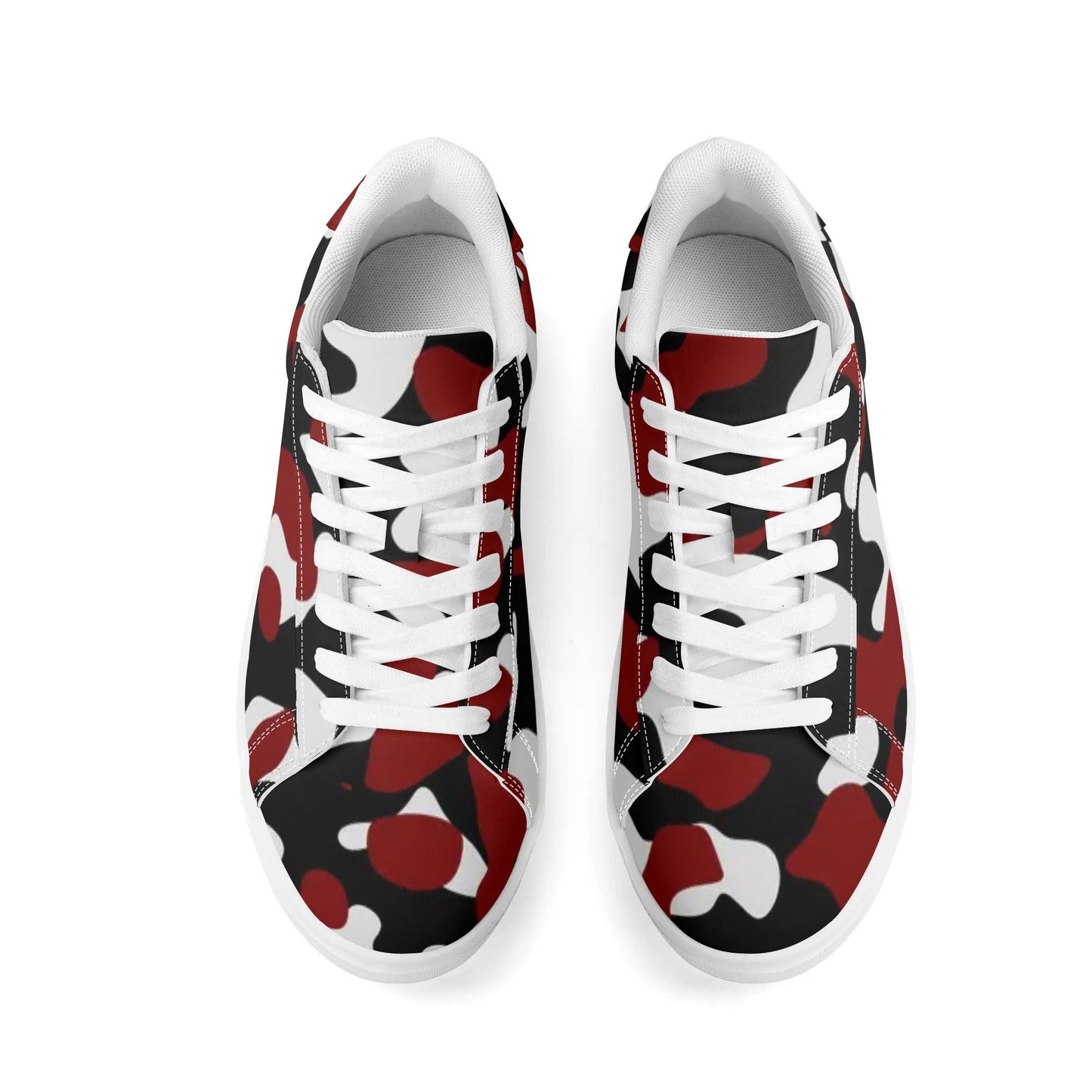 Black Red White Camouflage Low Top Leather Sneaker Low Top Sneaker 83.99 Black, Camouflage, Leather, Low, red, Sneaker, Top JLR Design