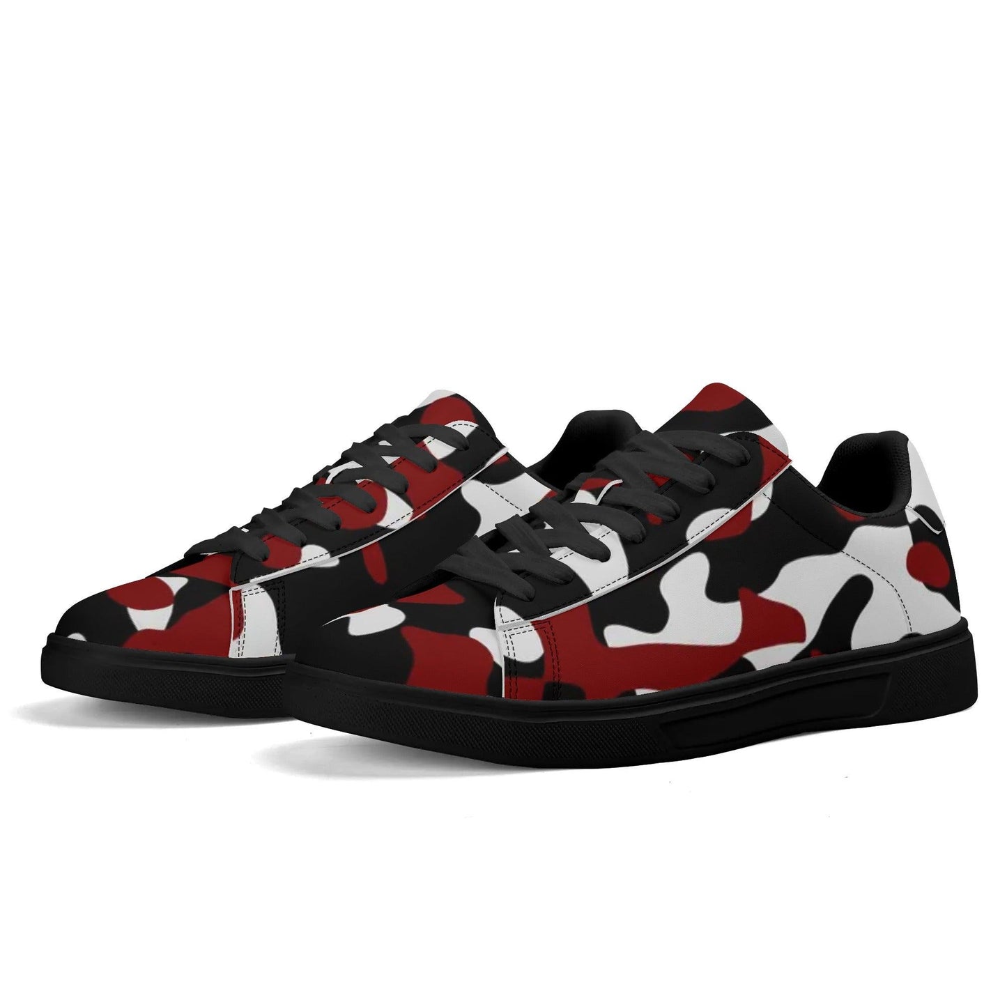 Black Red White Camouflage Low Top Leather Sneaker Low Top Sneaker 83.99 Black, Camouflage, Leather, Low, red, Sneaker, Top JLR Design