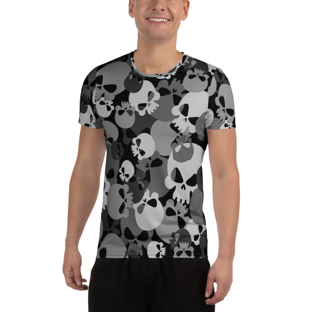 Black Skull Sport-T-Shirt für Herren Sport T-Shirt JLR Design