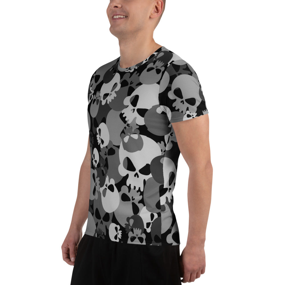 Black Skull Sport-T-Shirt für Herren Sport T-Shirt JLR Design