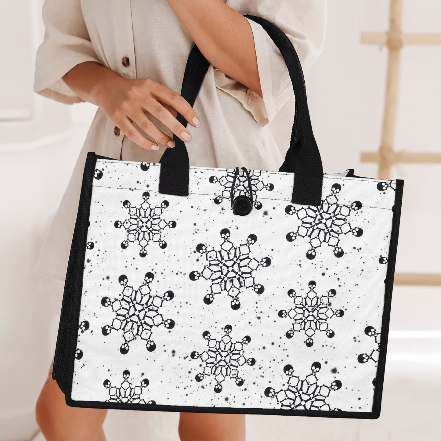 Black Snow Canvas Shopper Tasche Einkaufstasche JLR Design