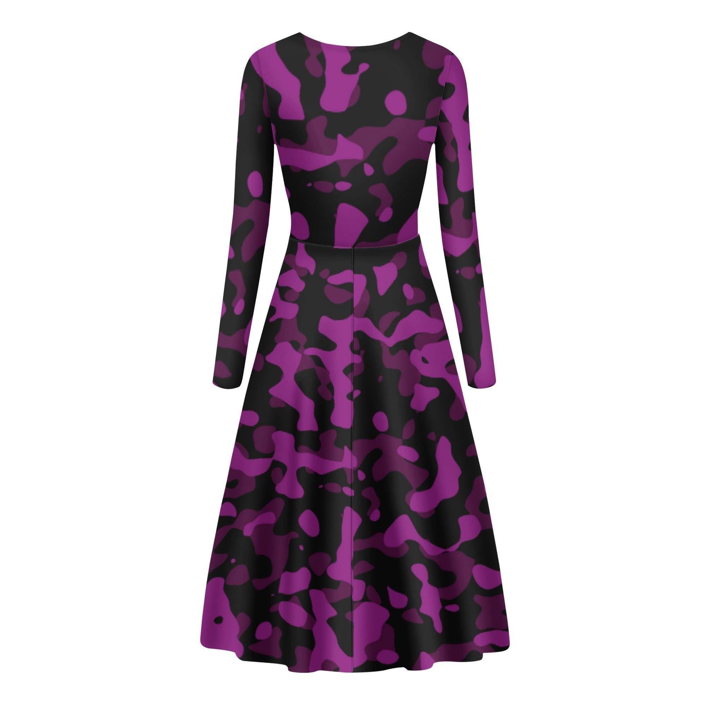 Black Violet Camouflage Long Sleeve Dress Long Sleeve Dress 69.99 Black, Camouflage, Dress, Long, Sleeve, Violet JLR Design