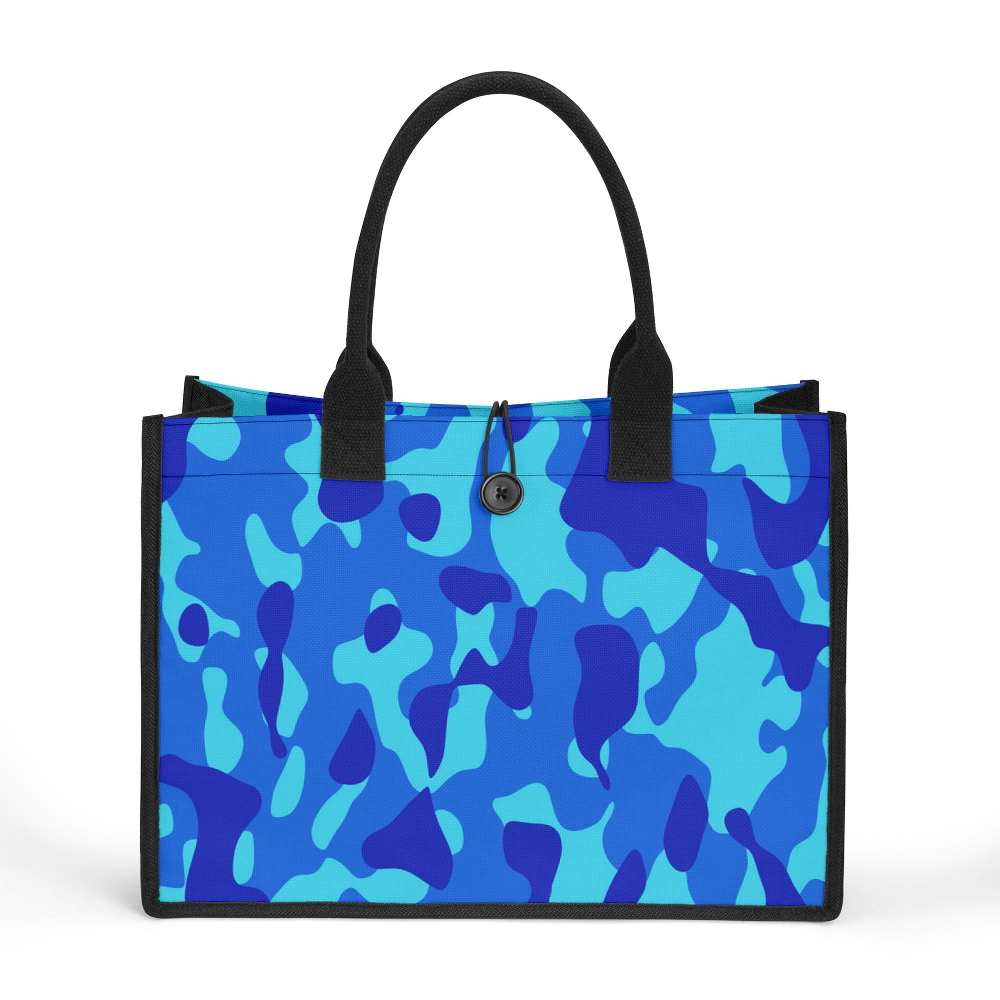 Blaue Camouflage Canvas Shopper Tasche Einkaufstasche JLR Design