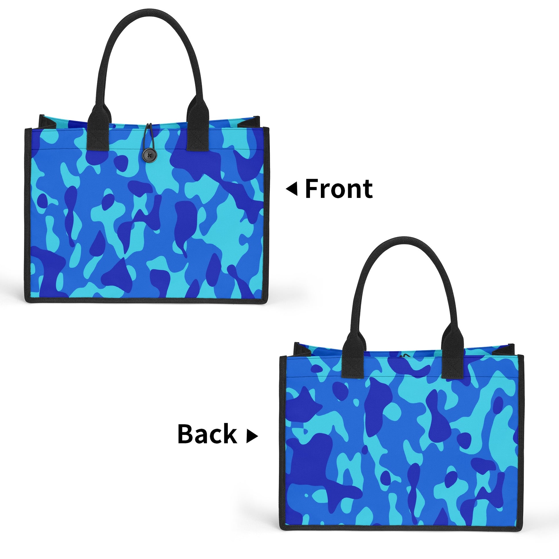 Blaue Camouflage Canvas Shopper Tasche Einkaufstasche JLR Design