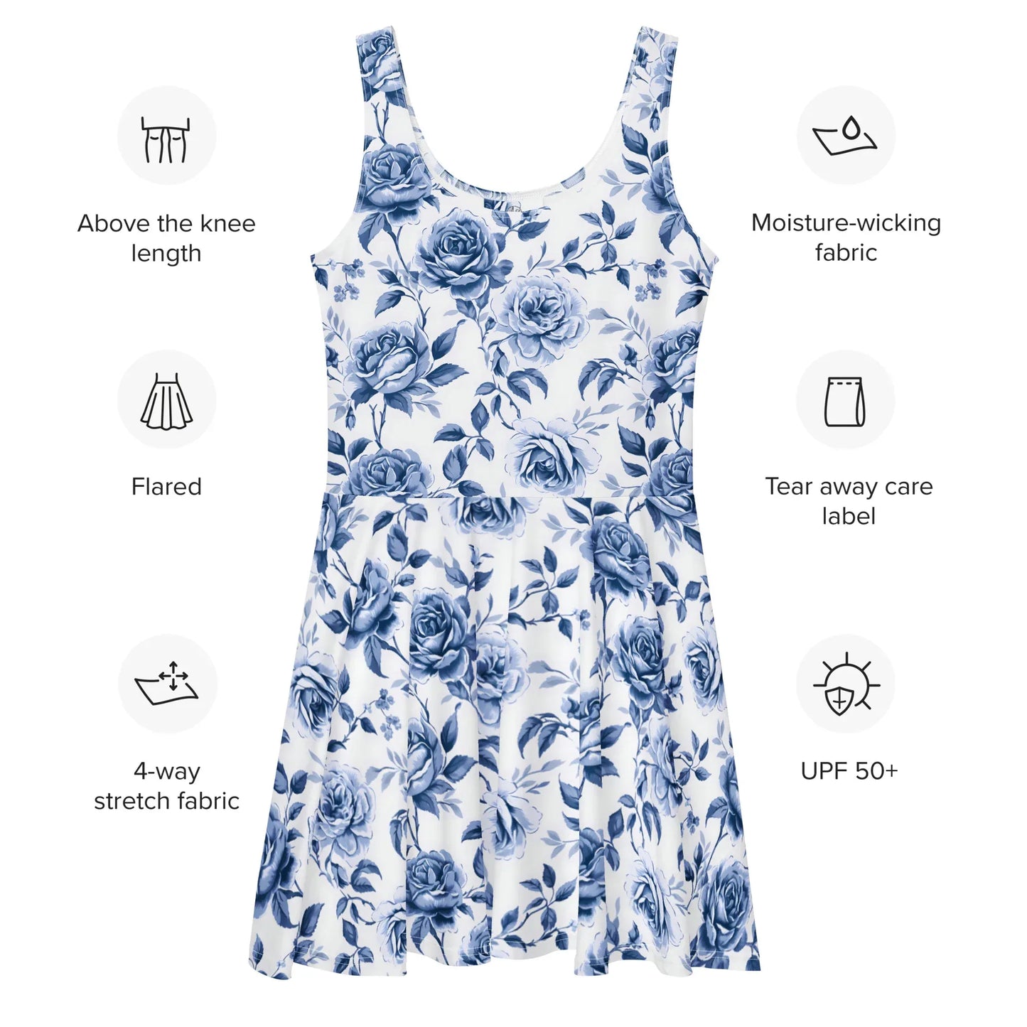 all-over-print-skater-dress-white-front-68489b52baa2a - JLR Design