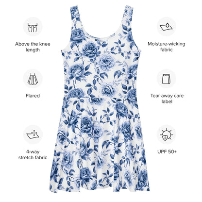 all-over-print-skater-dress-white-front-68489b52baa2a - JLR Design