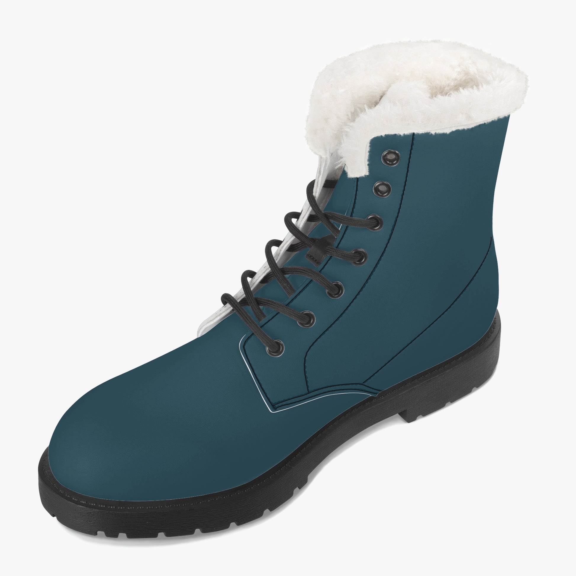 Blauwal Faux Fur Leder Boots Boots JLR Design