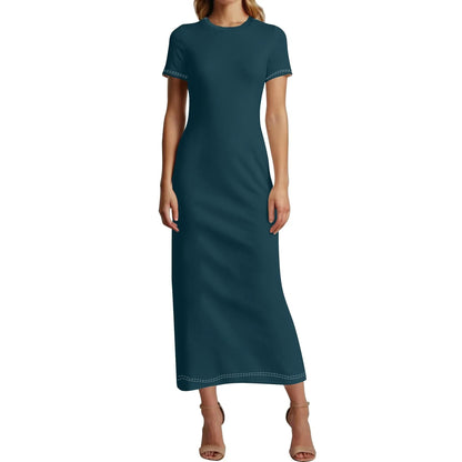 blauwal-short-sleeve-long-dress-long-dress-jlr-design-81501 - JLR Design