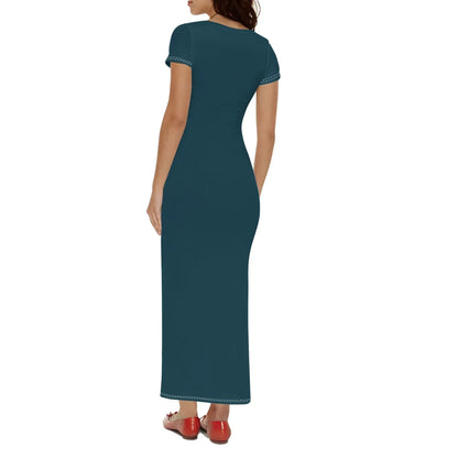 blauwal-short-sleeve-long-dress-long-dress-jlr-design-88053 - JLR Design