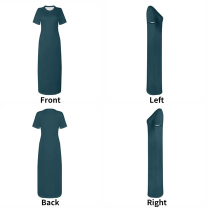 blauwal-short-sleeve-long-dress-long-dress-jlr-design-61346 - JLR Design