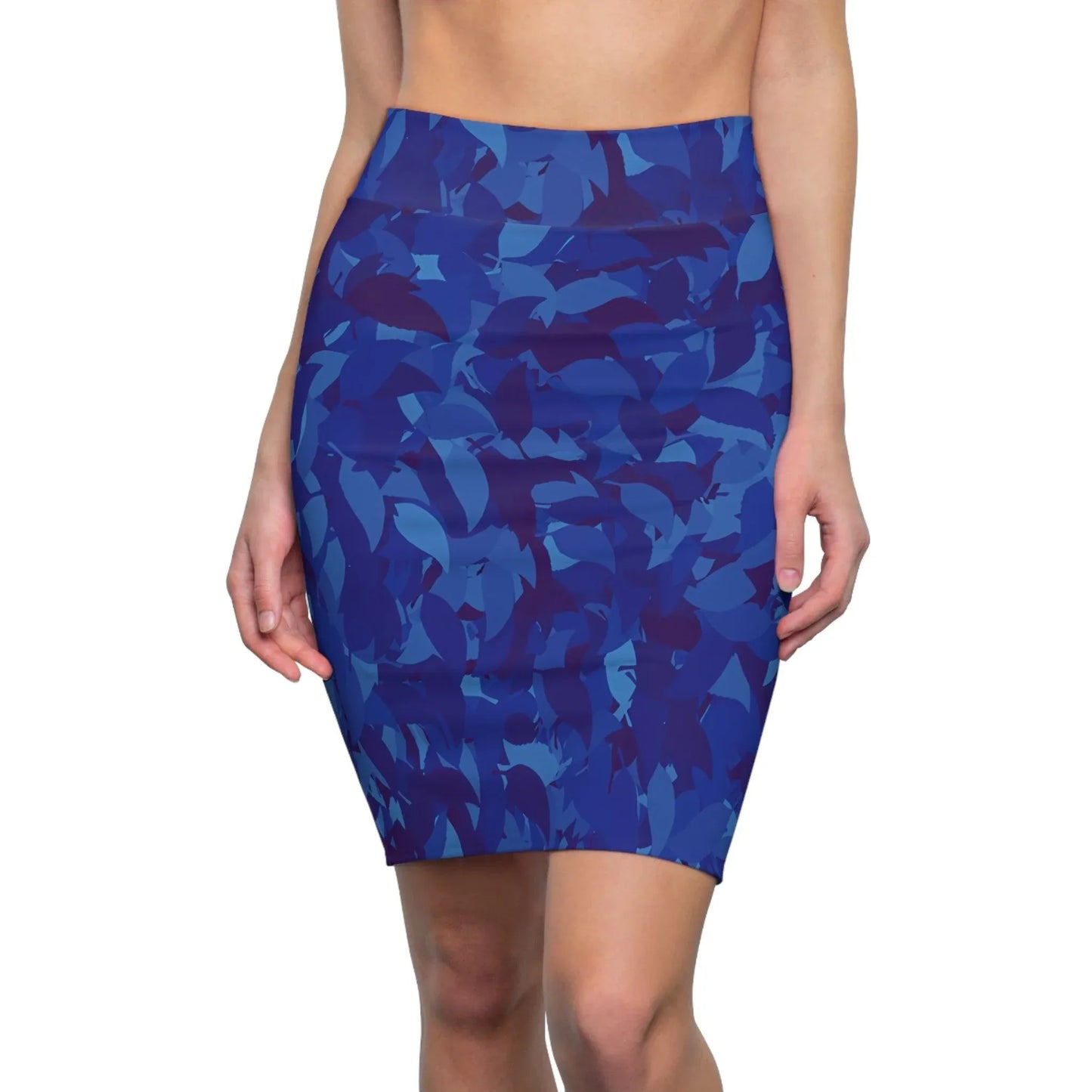 bleistiftrock-mit-blauem-blattmuster-bleistiftrock-jlr-design-96956 - JLR Design